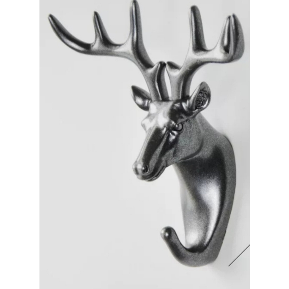 🧡5 ⭐ rated🧡METALLIC BLACK DEER Shaped wall hook